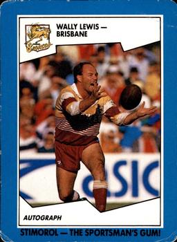 1989 Scanlens #62 Wally Lewis Front